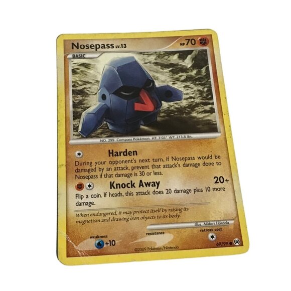 Pokemon Nosepass Card 69/99 XY Flashfire - Moderate Wear - Picture 1 of 9